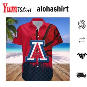 Arizona Wildcats Hawaii Shirt Basketball Net Grunge Pattern – NCAA