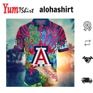 Arizona Wildcats NCAA Hawaiian Shirt Campingtime Aloha Shirt