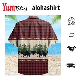 Arrowhead Plaid Bear Red Hawaiian Shirt 3D Summer Gifts