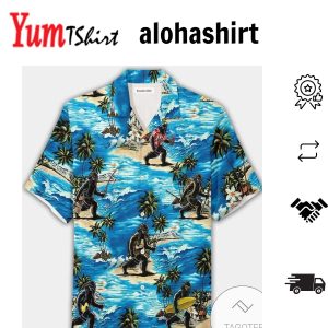 Awesome Christmas Santa Bigfoot Hawaiian Shirt