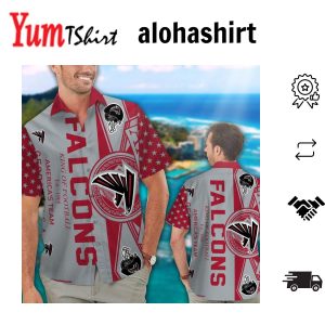 Atlanta Falcons Hawaiian Short Sleeve Tropical Shirt Button Up