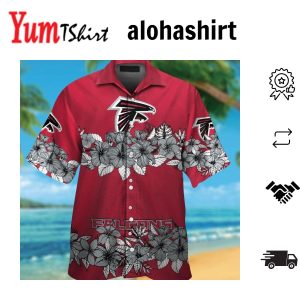 Atlanta Falcons Hawaiian Short Sleeve Tropical Shirt Button Up