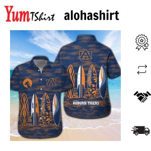 Auburn Tigers Design Hawaiian Shirt Tropical Short Sleeve Unique Button Up