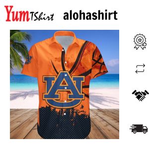 Auburn Tigers Hawaii Shirt Basketball Net Grunge Pattern – NCAA