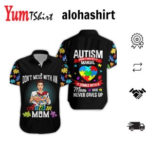 Autism Awareness Super Mom Hawaiian Aloha Shirt