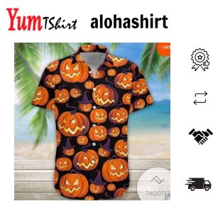 Autumnal Pumpkin Graces This Festive Hawaiian Shirt
