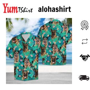 Awesome Beagle Cute Dog Christmas Flower Hawaiian Shirt For Men Gift For Dog Lovers