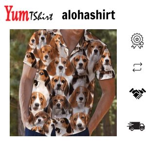 Awesome Beagle Dog Face Gift For Dog Lovers Hawaiian Shirt Short Sleeve Hawaiian Aloha Shirt