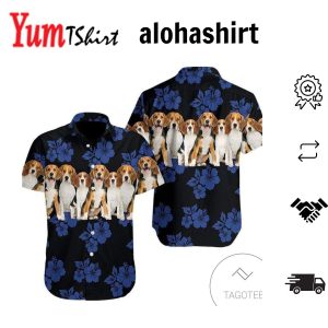 Beagle 3D Tropical Hawaiian Shirt Dog Hawaiian Shirt Men’s Hawaii Shirt