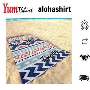 Aztec Boho Style Pattern Personalized Beach Towels Pool Summer Party