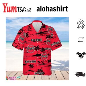 Bacardi Hawaiian Beach Pattern Shirt Hawaii Beer ShirtBacardi Hawaiian Summer Shirt Bacardi Aloha Shirt