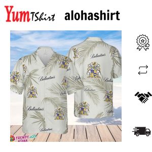 Ballantines Hawaiian Sea Island Pattern Shirt Summer Beer Hawaiian Shirt