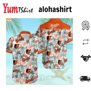 Baltimore Orioles Hawaiian Shirt Short Sleeve Tropical Button Up