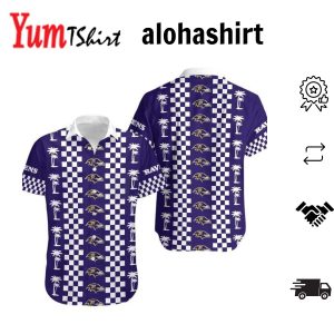 Baltimore Ravens Coconut Trees Hawaii Shirt And Shorts Summer Collection Aloha