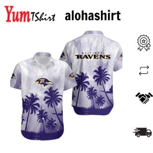 Baltimore Ravens Coconut Trees NFL Gift For Fan Hawaiian Shirt Graphic Print