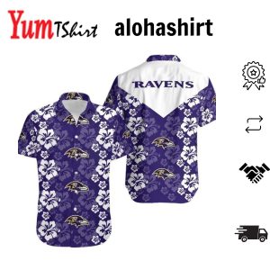 Baltimore Ravens Flowers Hawaii Shirt And Shorts Summer Collection