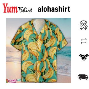 Banana Hawaiian Shirt Bunch Of Bananas Pattern Hawaiian Aloha Beach Shirt