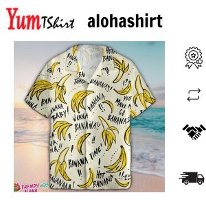 Banana Hawaiian Shirt It’s Banana Time Hawaiian Aloha Beach Shirt