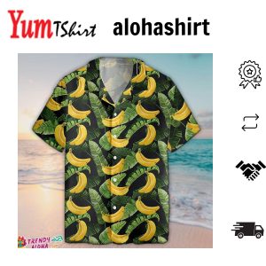 Banana Hawaiian Shirt Tropical Banana Leaves Hawaiian Aloha Beach Shirt