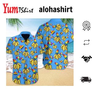 Banana Hawaiian Shirts Lgbt Banana Hawaiian Shirt Rainbow Banana Hawaiian Shirt For Gay Man