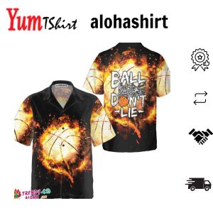 Baseball Ball Don’t Lie Hawaiian Shirt Red Flame Baseball Shirt For Baseball Players Best Baseball Gift Shirt