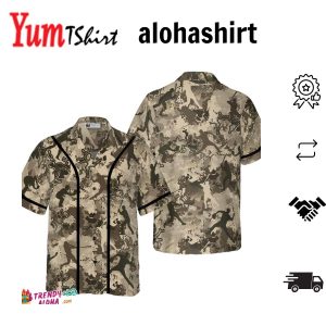 Baseball Camo Pattern Hawaiian Shirt