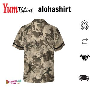 Black Cat Camouflage Design on a Stunning Hawaiian Shirt