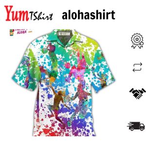 Basketball Colorful Painting Hawaiian Shirt