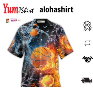 Basketball DNA Hawaiian Shirt Hoop Dreams in Tropical Flair