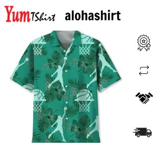 Basketball Kelly Green Hawaiian Shirt