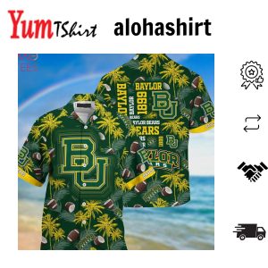 Baylor Bears College Theme on Aloha Hawaiian Shirt
