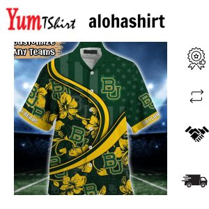 NCAA Baylor Bears Custom Name Number Style Hawaiian Shirt
