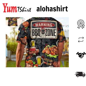 Bbq Warning Bbq Zone – Hawaiian Shirt Vintage Hawaiian Shirt Gift Summer Gifts For Bachelor PartyBqThemed Shirt Barbeque Party Shirt