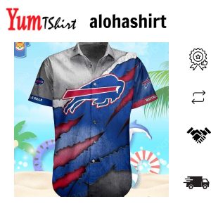 Buffalo Bills Authentic Tropical Short Sleeve Button Up Hawaiian Shirt