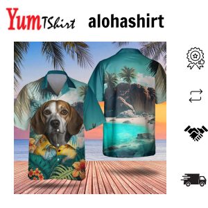 Beagle 3D Tropical Hawaiian Shirt Dog Hawaiian Shirt Men’s Hawaii Shirt