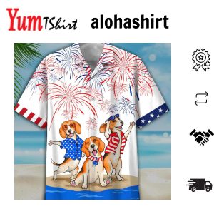 Beagle 3D Tropical Hawaiian Shirt New Dog Hawaiian Shirt Men’s Hawaii Shirt