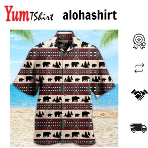 Bear Adventure Brown Hawaiian Shirt 3D Bear Lover Hawaiian Shirt For Summer Gifts