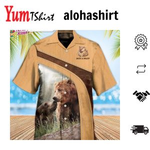 Bear And Bird Yellow Hawaiian Shirt 3D Summer Gifts
