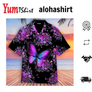 Black And White Butterfly Shirts For Men Hawaiian Shirt