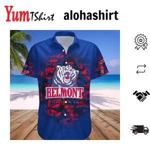 Belmont Bruins Hawaii Shirt Basketball Net Grunge Pattern – NCAA