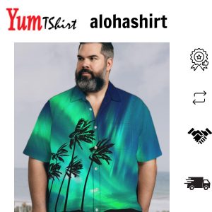 Big & Tall Hawaii Casual Aurora Coconut Tree Shirt