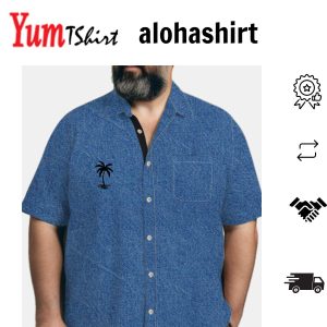 Big & Tall Hawaii Coconut Tree Artistic Quick Drying Shirts Design 02