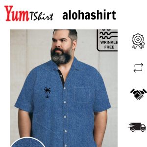 Big & Tall Hawaii Coconut Tree Artistic Quick Drying Shirts Design 03