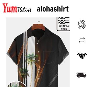 Big & Tall Hawaii Coconut Tree Artistic Quick Drying Shirts Design 04