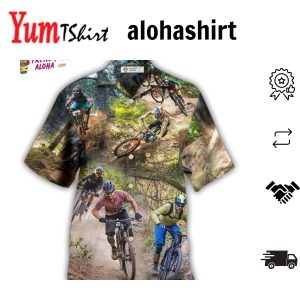Bike Mountain Biking Cool Road Hawaiian Shirt