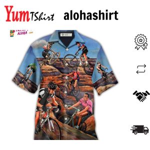 Bike Mountain Biking Hawaiian Shirt