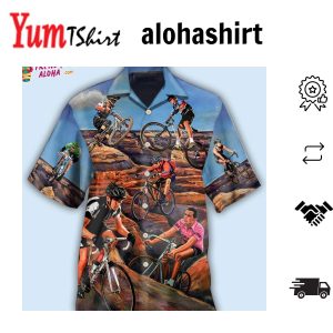 Bike Mountain Biking Hawaiian Shirt