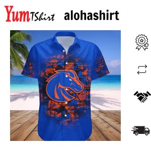 Boise State Broncos Hawaii Shirt Basketball Net Grunge Pattern – NCAA