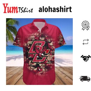 Boston College Eagles Hawaii Shirt Basketball Net Grunge Pattern – NCAA