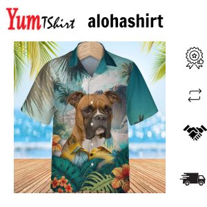 Boxer 3D Tropical Hawaiian Shirt Dog Lover Hawaiian Shirt Summer Gift For Men And Women